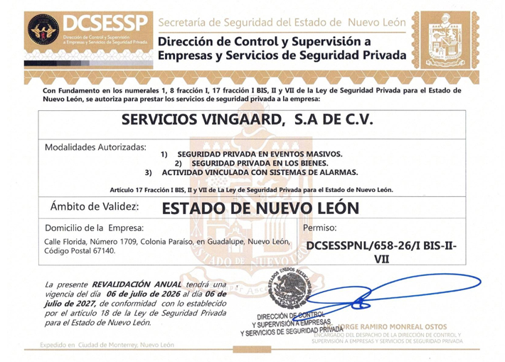 Certificaciones Vingaard