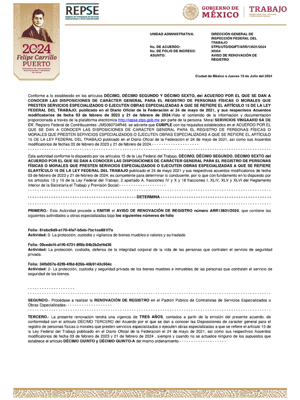 Certificaciones Vingaard